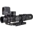 Trijicon Credo Rifle Scope 1-10x 28mm Illuminated Segmented Circle Enhanced Reticle Matte Black with Trijicon RCR 3.25 MOA Red Dot & Q-LOC Mount - Trijicon