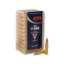 CCI 17 Hornady Magnum Rimfire (HMR) Ammo 20 Grain Full Metal Jacket Box of 500 (10 Boxes of 50) - Cci