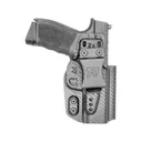 Rounded Druid 2.0 IWB/OWB Holster Ambidextrous Springfield Hellcat Pro Kydex Carbon Fiber Black - Rounded Gear