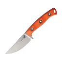 Microtech Akris Fixed Blade Knife 8.25" Straightback Bohler M390MK Stonewashed Blade G-10 Handle Orange - Microtech Knives