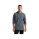 Wrangler Men's Mixed Material Long Sleeve Shirt Turbulence Large - Wrangler