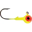 Big Bite Baits Double Eye 2 Color Round Ball 1/4oz Jighead Orange Chartreuse - Big Bite Baits