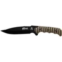TOPS Knives Mission Team 21 Field Edition Fixed Blade Knife 6.63" Hunter's Point 1095 Black Traction Blade G-10 Handle Black/White - TOPS Knives