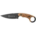 TOPS Knives C.U.T 4.0 Fixed Blade Knife 4.25" Drop Point 1095 Black Blade Canvas Micarta Handle Tan - Tops Knives