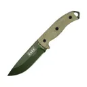 ESEE Knives ESEE-5 Fixed Blade Knife 5.25" Drop Point 1095 Olive Drab Blade Micarta Handle Gray - Esee Knives