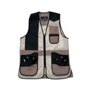 Wild Hare Range Shooting Vest with Leather Trim Right Hand Tan/Black 3XL - Wild Hare Shooting Gear