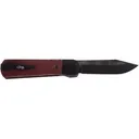 Case Longhouse Folding Knife 3" Modified Clip Point CPM 20CV DLC Coat Blade Micarta Handle Red - Case Knives