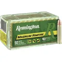 Remington 22 Winchester Magnum Rimfire (WMR) Ammo 40 Grain Jacketed Hollow Point Box of 500 (10 Boxes of 50) - Remington