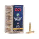 CCI GamePoint 17 Hornady Magnum Rimfire (HMR) Ammo 20 Grain Jacketed Soft Point Case of 500 (10 Boxes of 50) - CCI