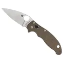 Spyderco Manix 2 Pocket Knife 3.37" Drop Point CPM-CRUWEAR Satin Blade Micarta Handle Brown - Spyderco