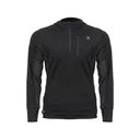 Mobile Warming Men's Heated Long Sleeve Quarter Zip Merino Wool Base Layer Shirt Black Medium - Mobile Warming