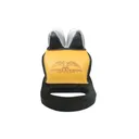 Protektor Deluxe Bumble Bee Double Stitched Super Slick Silver Mid-Ear Rear Shooting Rest Bag with Heavy Doughnut Bottom and Carry Handle Leather Black and Yellow Filled - Protektor