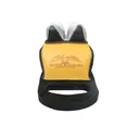 Protektor Deluxe Bumble Bee Double Stitched Super Slick Silver Bunny Ear Rear Shooting Rest Bag with Heavy Doughnut Bottom and Carry Handle Leather Black and Yellow Filled - Protektor