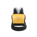 Protektor Deluxe Bumble Bee Double Stitched Super Slick Silver Rabbit Ear Rear Shooting Rest Bag with Heavy Doughnut Bottom and Carry Handle Leather Black and Yellow Filled - Protektor