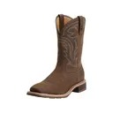 Ariat Hybrid Rancher Cowboy Boots Leather Oily Distressed Brown Men's 10 D - Ariat