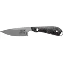 White River Knives M1 Caper Fixed Blade Knife 3" Drop Point CPM S35VN Stonewashed Blade Burlap Micarta Handle Black - White River Knives
