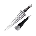 Cold Steel Cinquedea 14.5" 1065 Carbon Steel Blade Steel Handle Black - Cold Steel