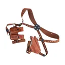 Bianchi X16 Agent X Shoulder Holster Right Hand Colt Detective Special, SD2020 2", Ruger SP101 2", S&W 36, 60, J Frame 2", Taurus 85 2" Leather Tan - Bianchi Holsters