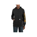 Carhartt Men's FR Force Loose Fit Midweight Logo Sleeve Hoodie Black Large Tall - Carhartt