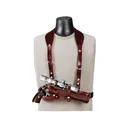 Triple K 474 Big Thunder Chest Holster Right Hand Ruger Super Redhawk 7.5" Leather Walnut - Triple K