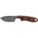 TOPS Knives Bull Trout Fixed Blade Knife 2.75" Drop Point 154CM Tumble Blade Micarta Handle Brown - TOPS Knives