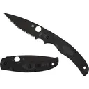Spyderco Native Chief Folding Knife 4.02" Fully Serrated Drop Point CTS BD1N Black Blade Fiberglass Reinforced Nylon (FRN) Handle Black - Spyderco