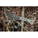 TOPS Knives Tom Brown Mini Tracker #4 Fixed Blade Knife 3.75" Drop Point 1095 Black Traction Blade Linen Micarta Handle Linen Micarta - TOPS Knives