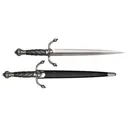 Cold Steel Colichemarde Dagger 11.75" 1055 Carbon Steel Blade Leather Handle Black - Cold Steel