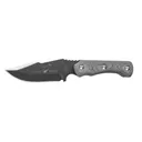 TOPS Knives Eagle's Shadow Fixed Blade Knife 3.5" Drop Point 1095 Black Traction Blade Linen Micarta Handle Black - TOPS Knives
