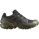 Salomon Speedcross 6 GTX Hiking Shoes Synthetic Black/Peat/Deep Lichen Green Men's 11.5 D - Salomon