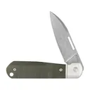 Case Highbanks Pocket Knife 2.75" Modified Wharncliffe CPM 20CV Stonewashed Blade Micarta Handle OD Green - Case Knives