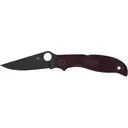 Spyderco Stretch 2 XL Pocket Knife 3.99" Drop Point CTS PD#1 Black Blade Fiberglass Reinforced Nylon (FRN) Handle Burgundy - Spyderco