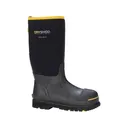 Dryshod Men's Hi Waterproof Steel Toe Work Boots Rubber/ Synthetic Black/Yellow 12 D - Dryshod