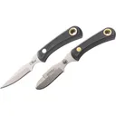 Knives of Alaska Muskrat/Cub Bear Combo Fixed Blade Knife Set Rubber Handles Black with Muskrat Knife, Cub Bear Caping Knife and Leather Sheath - Knives Of Alaska