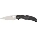 Spyderco Native Chief Folding Knife 4.02" Fully Serrated Drop Point CTS BD1N Satin Blade Fiberglass Reinforced Nylon (FRN) Handle Black - Spyderco