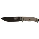 ESEE Knives ESEE-6 Fixed Blade Knife 6.5" Drop Point 1095 Black Powder Coat Blade Micarta Handle Gray - Esee Knives