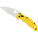 Spyderco Manix 2 Lightweight Salt Pocket Knife 3.37" Drop Point CPM MagnaCut Satin Blade Fiberglass Reinforced Nylon (FRN) Handle Yellow - Spyderco