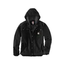 Carhartt Men's Relaxed Fit Washed Duck Sherpa Lined Utility Jacket Black Large - Carhartt