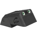 Kensight Fully Adjustable Defensive Rear Night Sight 1911 Novak LoMount Cut Steel Black Serrated Blade with High Visibility Green Tritium Dots - Kensight