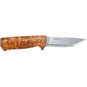 Helle Eggen Fixed Blade Knife 3.98" Drop Point Laminated Stainless Blade Birch Handle Wood - Helle