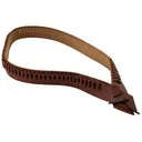Hunter 738 Bandolero Pistol Cartridge Belt 38 Caliber 97 Loops Leather Antique Brown - Hunter