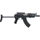 Game Face GF76 AK-47 AEG Battery Powered Airsoft Rifle 6mm BB Full-Auto/Semi-Auto Black - Crosman