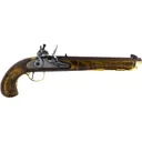 Pedersoli Kentucky Flintlock Pistol 45 Caliber 10" Blued Barrel Maple Stock - Pedersoli