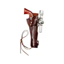 Triple K 485 Space Cowboy OWB Holster Right Hand Ruger Super Redhawk 9.5" Leather Walnut Oil - Triple K
