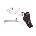 ZEV Technologies PRO Trigger with Trigger Bar Curved Face for Glock 17, 19, 22, 23, 24, 26, 27, 31, 32, 33, 34, 35, 37, 38, 39 Gen 1, 2, 3, 4 Aluminum Black Pad, Black Safety - ZEV Technologies