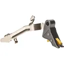 Overwatch Precision Combat Trigger (TAC) for Glock 9mm, 40 S&W, 357 Sig Aluminum Gunmetal Gray Shoe, Burned Gold Safety - Overwatch Precision