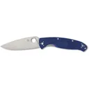Spyderco Resilience Lightweight Pocket Knife 4.2" Drop Point CPM S35VN Satin Blade Fiberglass Reinforced Nylon (FRN) Handle Blue - Spyderco
