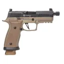 Sig Sauer P320 AXG Combat 9mm Luger Pistol 4.6" Threaded Barrel 21+1 Round Nitron Slide Flat Dark Earth Grip Anodized Frame - Sig Sauer