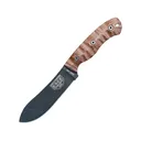 ESEE Knives JG5 Fixed Blade Knife 4.5" Recurve Drop Point 1095 Stonewashed Black Oxide Blade Burlap Micarta Handle Brown - Esee Knives