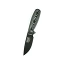 ESEE Knives ESEE-3 3D Fixed Blade Knife 3.38" Drop Point 1095 Black Blade G-10 Handle Black/Gray - ESEE Knives
